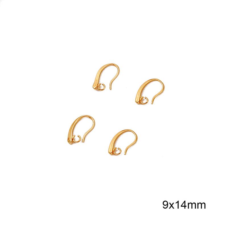 18K Gold-Filled Tarnish-Resistant Ear Hooks with Bead Cup for DIY Tassel Stud Earrings