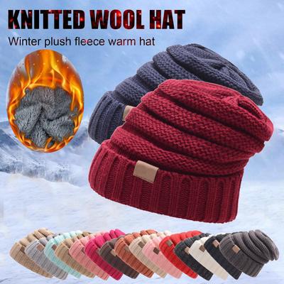 Unisex Hip Hop Hat Warm  Winter Wool Knit Ski   Slouchy Caps Hat