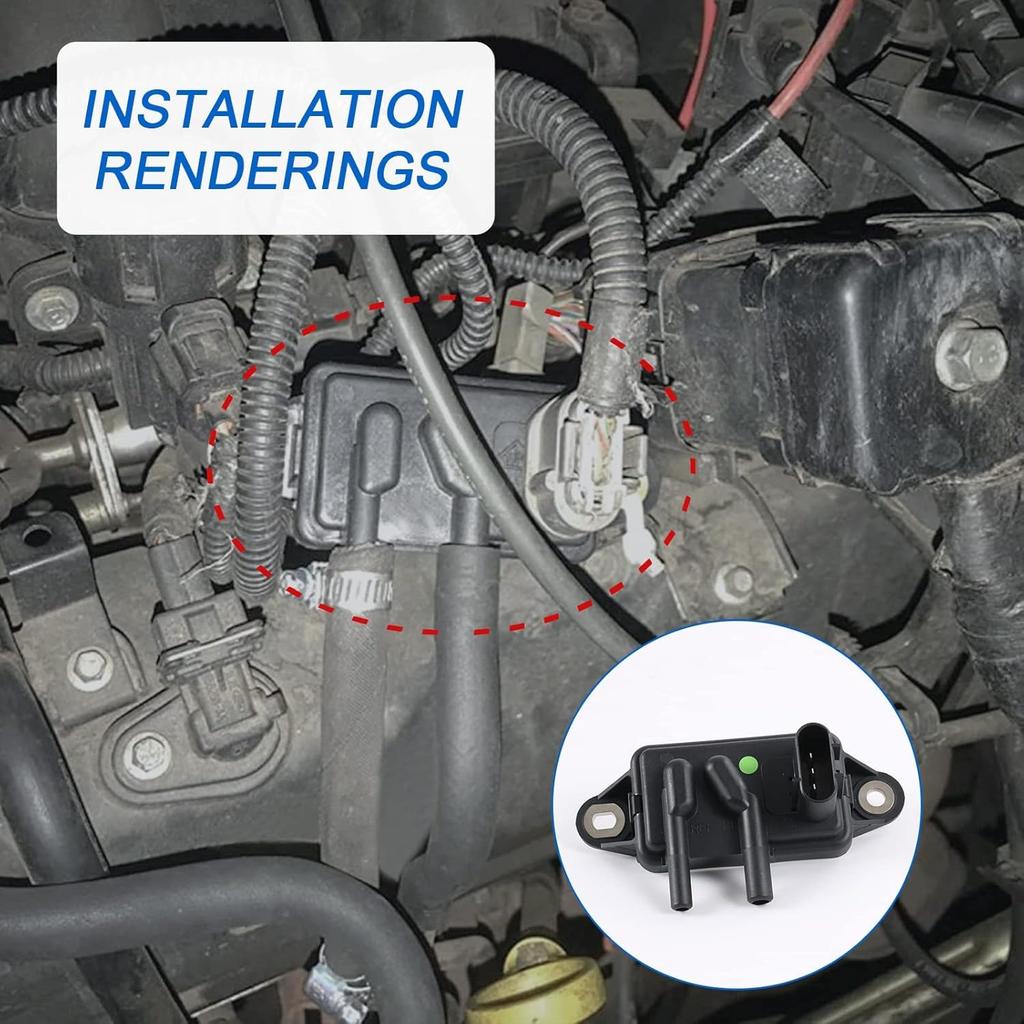 EGR Exhaust Gas Recirculation Pressure Feedback Sensor for Ford F-150 F-250 F-350 Ranger, Mercury Sable, Mazda B3000, Lincoln Town Car, F77Z9J460AB