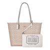 City 33 Reversible Classic Print PVC Tote Bag Tote Bag Shopping Bag Hand Shoulder Bag Large Women's Khaki