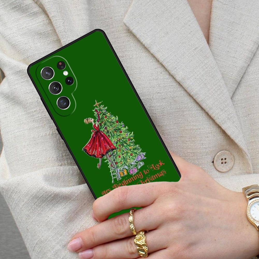 Christmas Girls Tree Gift Cell Phone Case for Samsung Galaxy S26 Ultra S25 S24 S23 S22 S21 S20 Note10 Cover