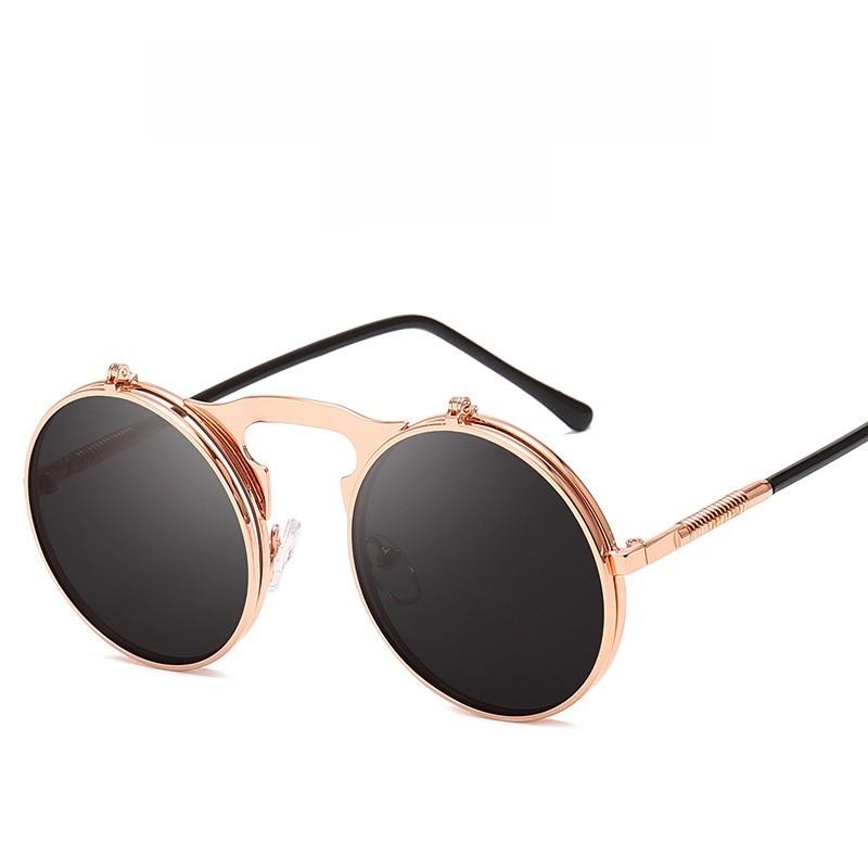 Vintage Steampunk Sun Glasses With Uv400 Protection For Casual Outdoor Events