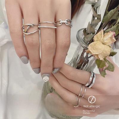 Korean Minimalist 925 Sterling Silver Open Ring for Women - Niche, Non-fading Design