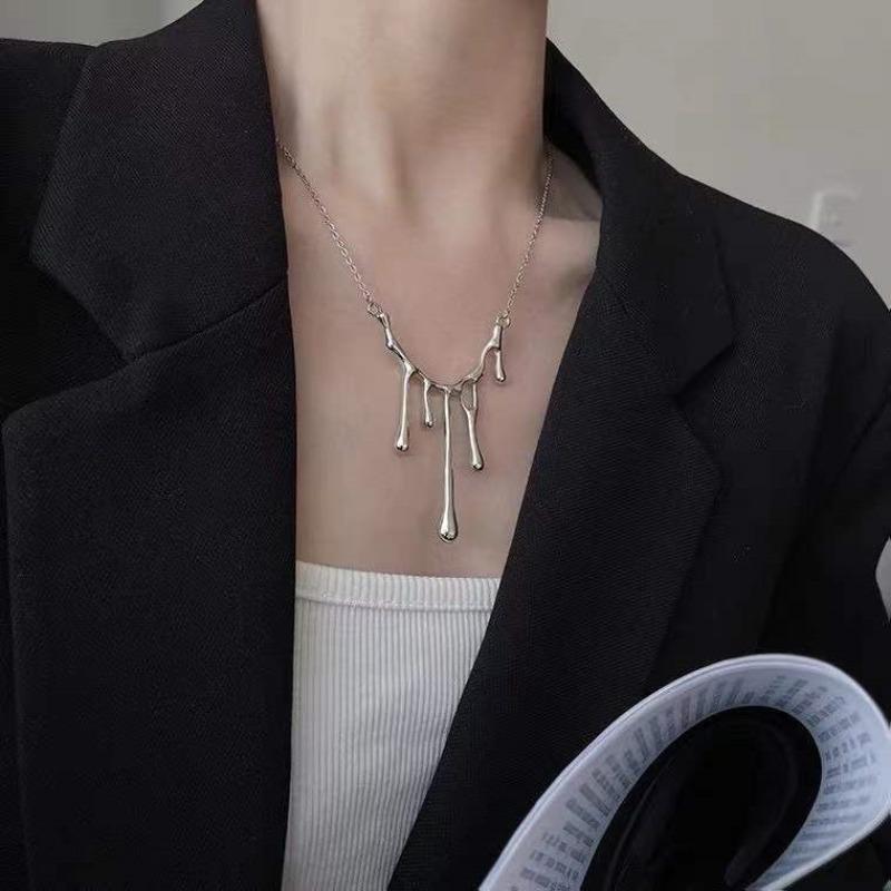 Affectionate Water Drop Lava Chain Women's Summer Niche Tide Cold Wind Hip Hop Sweater Chain Spice Girl Accessories
