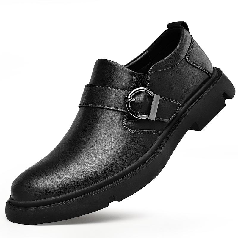 Fashion Spring British Style Designer Brand Leather Shoes Chelsea Leather Shoes Cowhide Shoes Waterproof Business Leather Casual Shoes