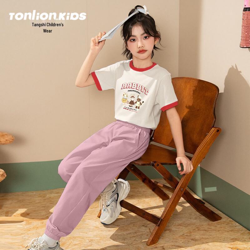 Tang Shi Girls 2026 Short Sleeve Cotton Two-Piece Set 150