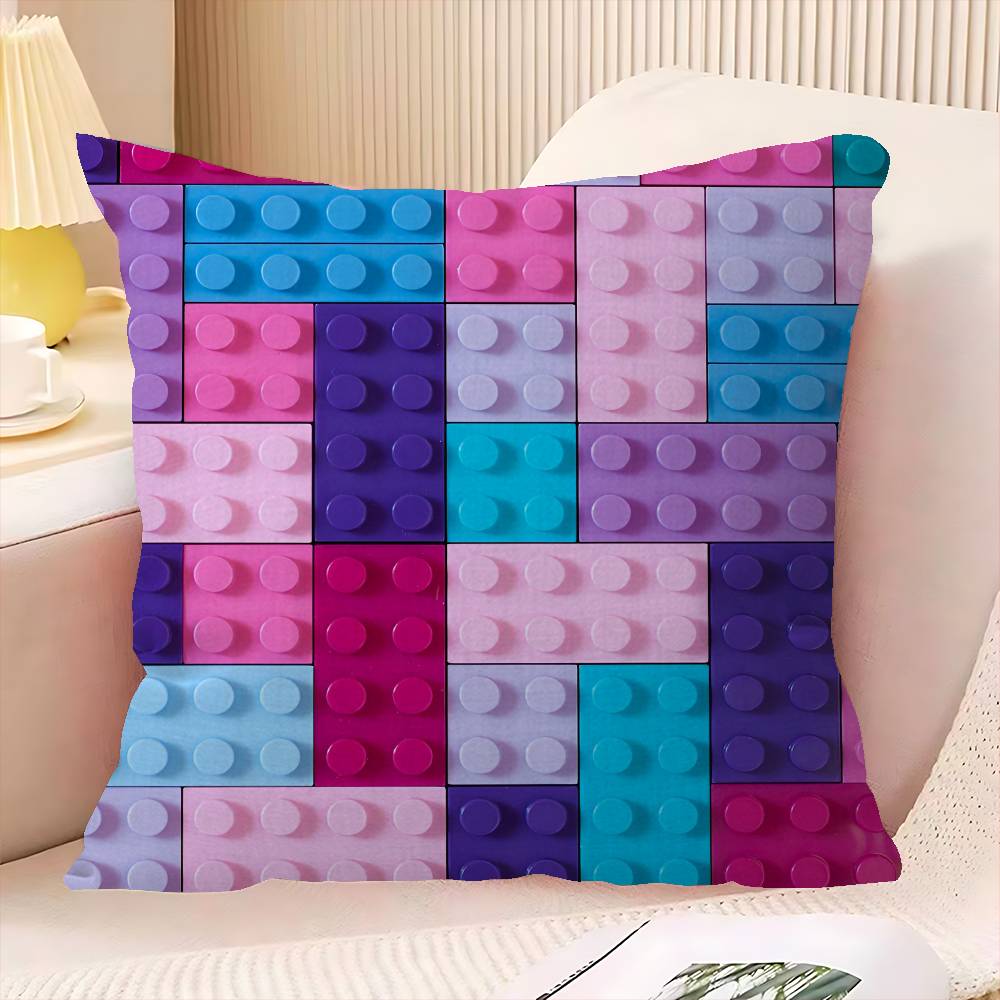 Building Toys Pillow Gifts Home Office Furnishings Bedroom Sofa Car Cushion Cover Case 45x45cm