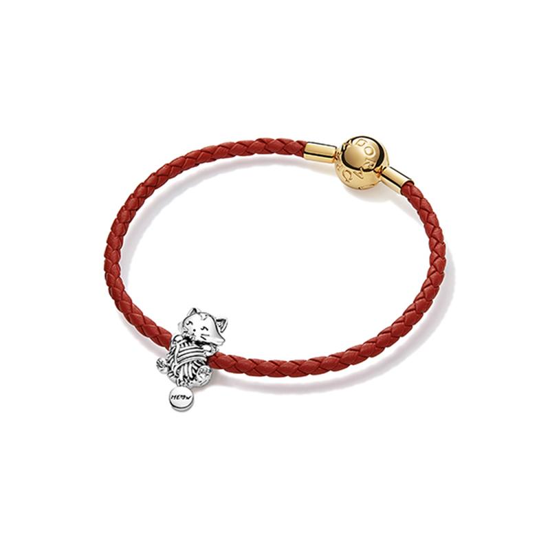 Pandora Meow Star Blessing 925 Silver Bracelet Women s Style ZT2269