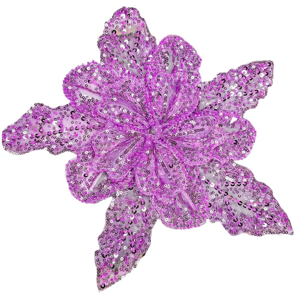 Eye-Catching Sequins Flower Applique for Clothes Hat Sewing Patches DIY Scarf Wedding Dress Decors Accessories