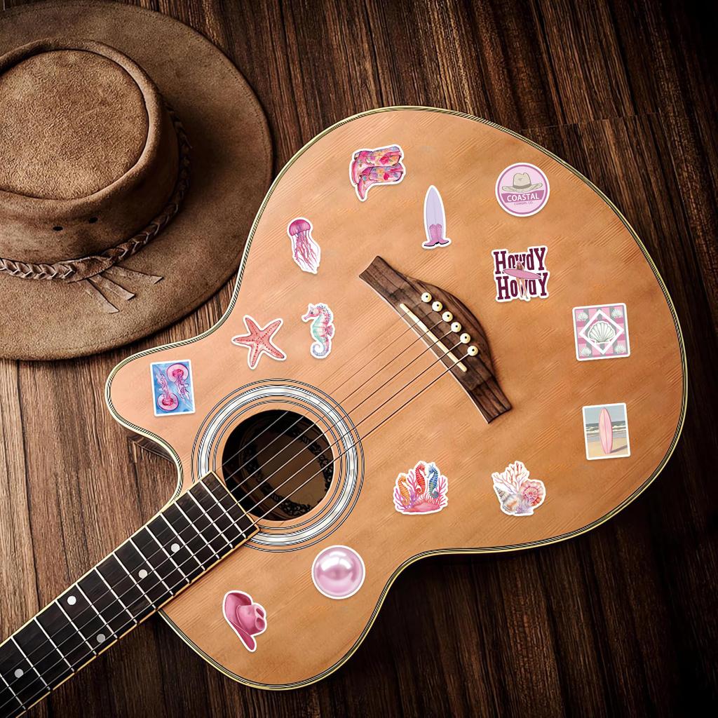 100 Blue Pink Coast Aesthetic Graffiti Stickers DIY Decorative Guitar Notebook Suitcase DIY Waterproof