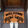 Exquisite Bohemian Pattern Elephant Pattern Door Mat Indoor and Outdoor Entrances Floor Mat for Room Door Retro Home Decoration
