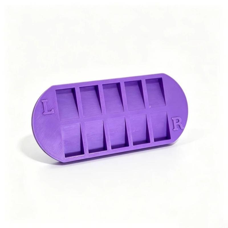 10 Grids Nail Tip Storage Tray With Lr Mark False Nail Display Organizer Reusable For Salon Home Manicure