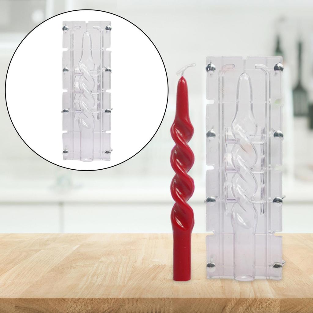 Durable Plastic Silicone Candle Mold Tall Taper Design for Resin Candles Making Tools and Festive Home Décor