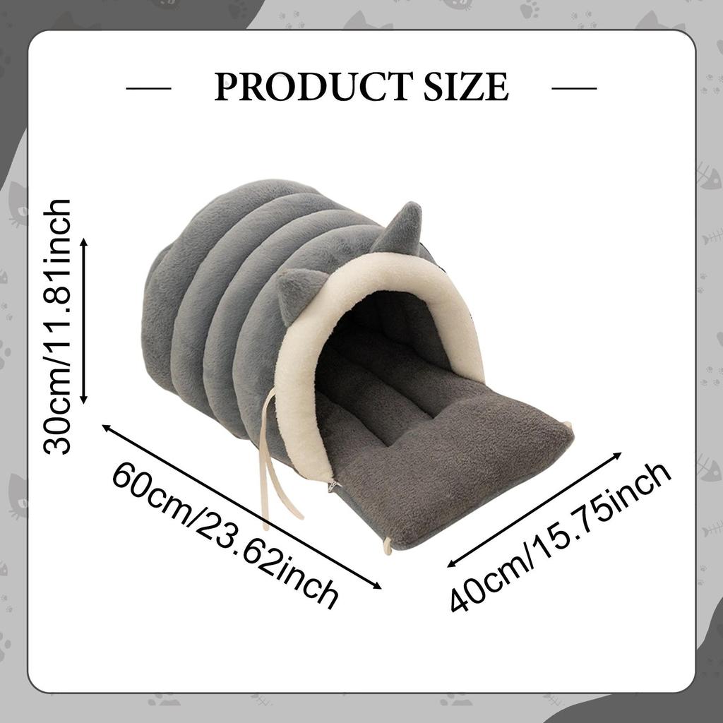 Slipper Cat Bed Detachable Soft with Hooded Covered Hood Hideway Pet House Nest for Pet Supplies Rabbit Kitty