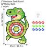 Dinosaur Dart Board Set Kids Toys Age 3 To 12 Year Old 12 Sticky Gifts Balls