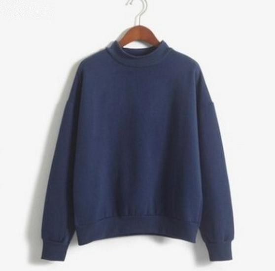 Women's Korean Solid Color Velvet Sweater - Autumn/Winter Baseball Jacket with High Collar
