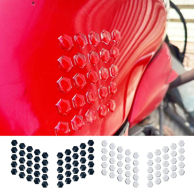 Kratzfeste Motorradaufkleber Motorrad Schutzpad 3D Sechseckig Wasserdichte Gummiaufkleber Lackaufkleber für Männer