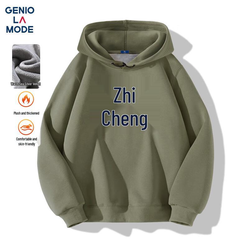 

GENIOLAMODE Men s Heavyweight Fleece-Lined Hooded Sweatshirt with Graffiti Print 3XL