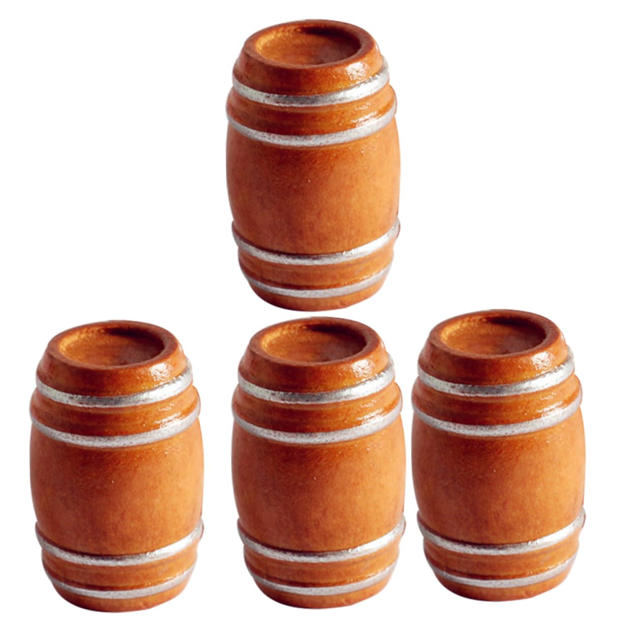 

DEARMAMY Міні Модель Пивної Бочки Бочка Аксесуари для Лялькового Будиночка Мініатюрні Пивні Бочки для Внутрішнього DIY Маленькі Мініатюрні Дерев яні Винні Бук Коричневі 4 Штуки