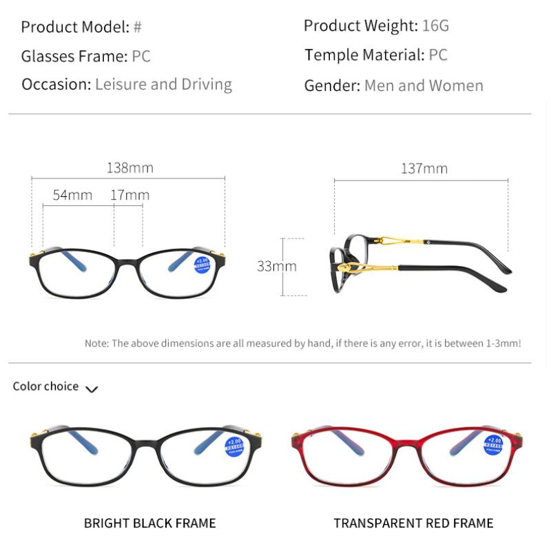 Reading Glasses Women Fashion HD High Quality Hyperopia Glasses Men Anti Blue Light Computer Eyewear +1.0 +1.5 +2.0 +2.5 To +4.0