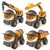 Three Squirrels Slide Toy Construction Vehicle, Children'S Simulation Excavator Mixing Bucket Crane Toy Car