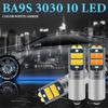2 Stück BA9S BAX9S BAY9S LED-Lampen 3030 Chip 10SMD T4W H6W Auto Innenraum Lese-Deckenleuchten Kennzeichenbeleuchtung Auto-Parkleuchten