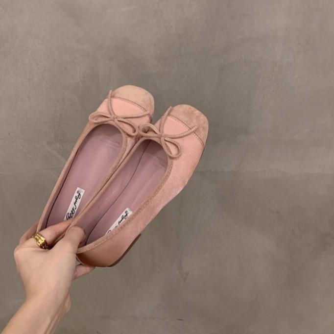 Flat-bottomed gentle evening shoes French small red single shoes women's shoes 2025 spring and autumn soft-soled silver ballet shoes