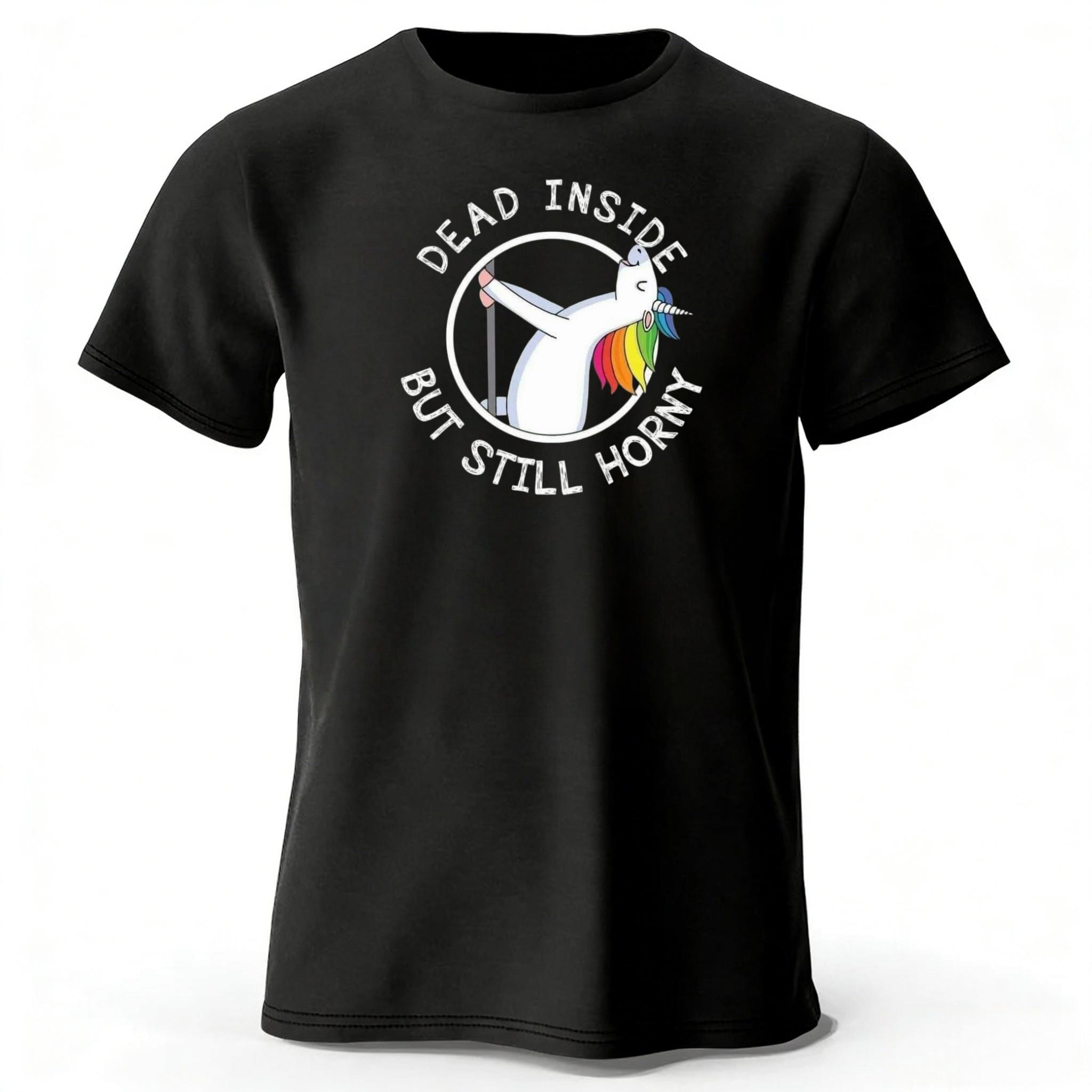 

Fashion Pole Dancing Unicorn Pure Cotton T-shirt Loose Fit Oversized Sports Short Sleeved Shirt S чёрный