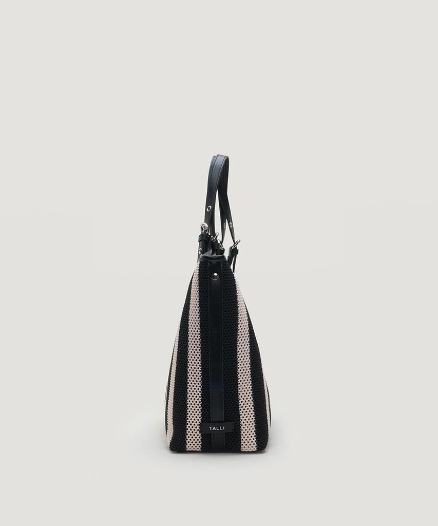 Talli Low Stripe Tote Bag_Black