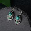 Vintage Turquoise Earrings Boho Silver Dangle Earrings Fashion Jewelry for Women