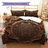 Embossedtotem Pattern Bedding Quilt Set Quilt Cover Pillowcase Home Decoration Birthday Gift (1 * duvet cover + 2 * pillowcase, without core)