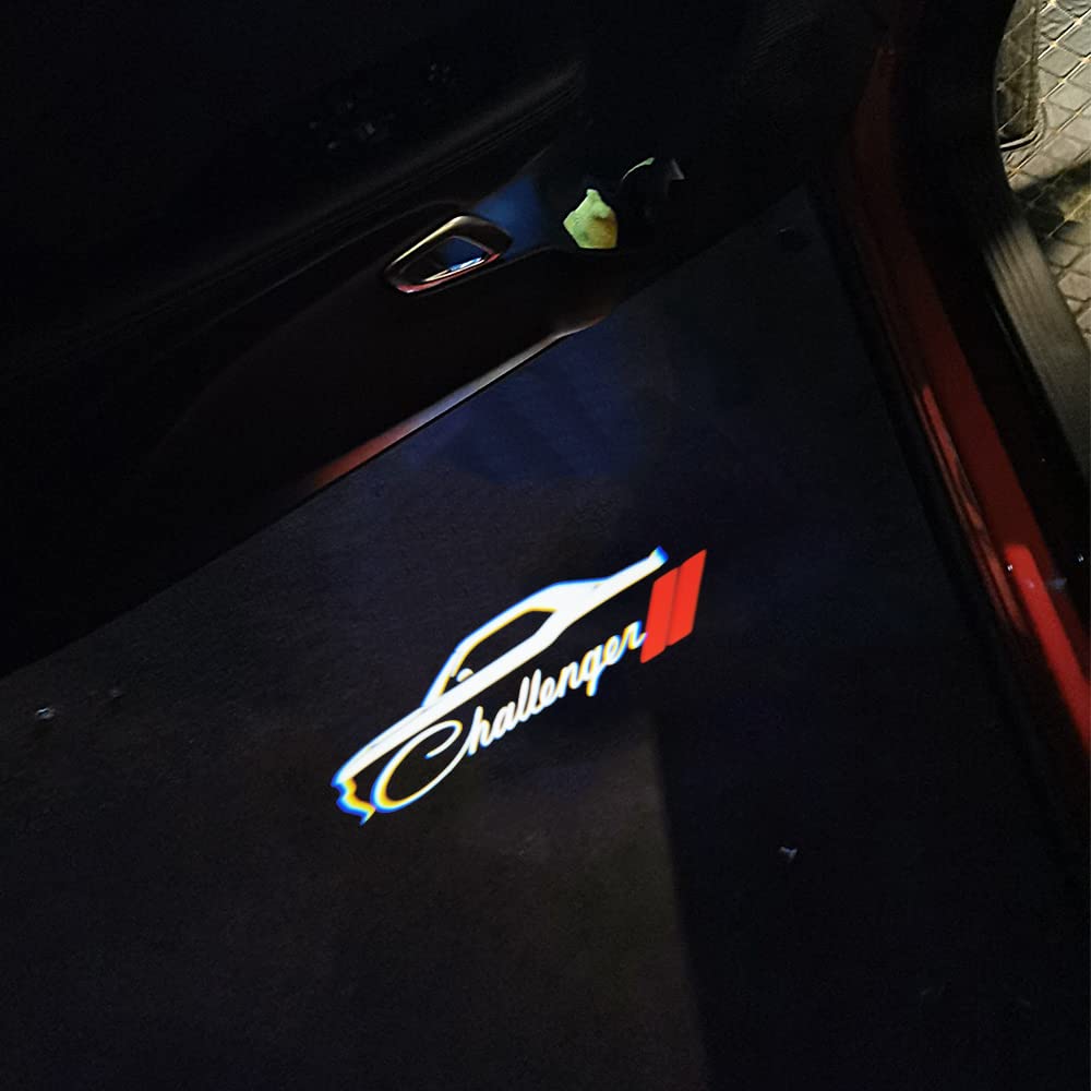 Courtesy Light Car Curtain LED Lamp Dodge Logo LED Logo Projection HD 2 Pack