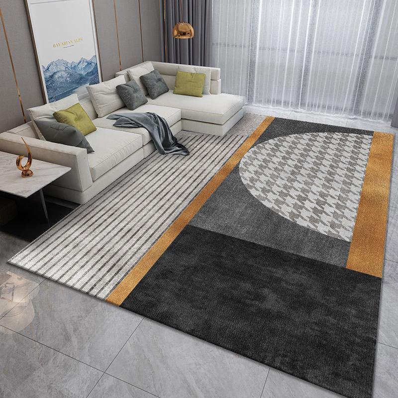 Modern Large Area Rug - Washable Carpet for Living Room or Bedroom with Nordic Style