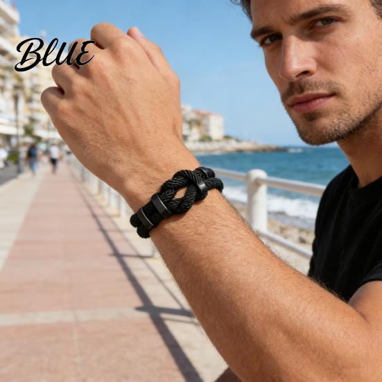 Bracelet Gift for Husband Adjustable Men Rope Infinity Knot Simple