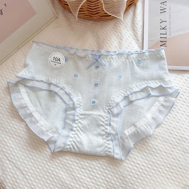

Female Summer New Sweet Lovely 10A Antibacterial Cotton Bottom in The Waist Triangle Briefs XL