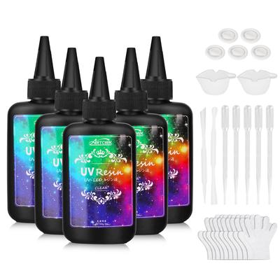Υγρή ρητίνη UV 500g Υγρό ρητίνης Μεγάλη χωρητικότητα συμβατό Υψηλή διαφάνεια Χαμηλό ιξώδες Γρήγορη σκλήρυνση Σκληρού τύπου DIY χειροποίητη διακόσμηση Χαμηλό