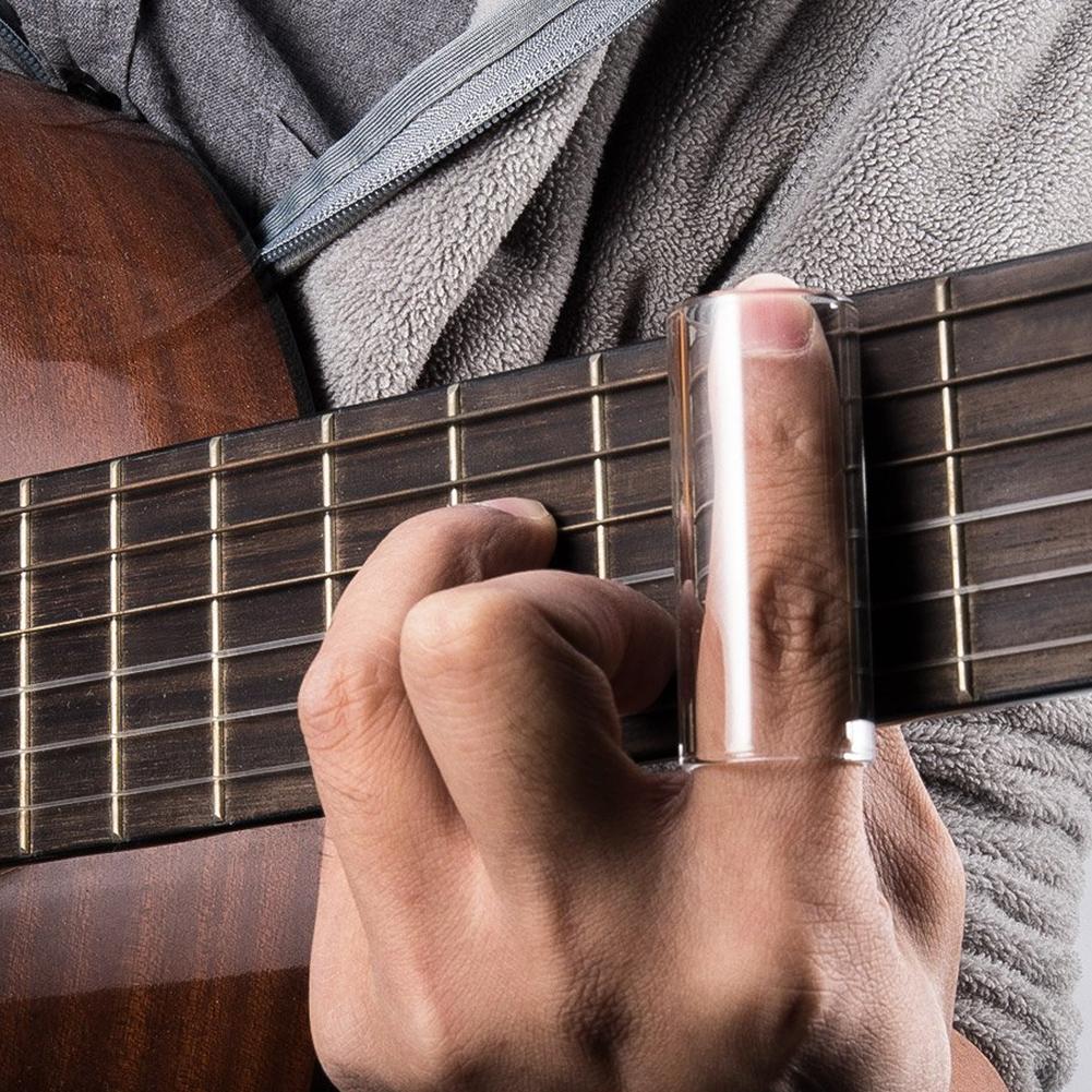 Guitar Slide Set with Thumb & Finger Picks Glass Finger Slides Stainless Steel Electric Guitar Slides for String Instruments