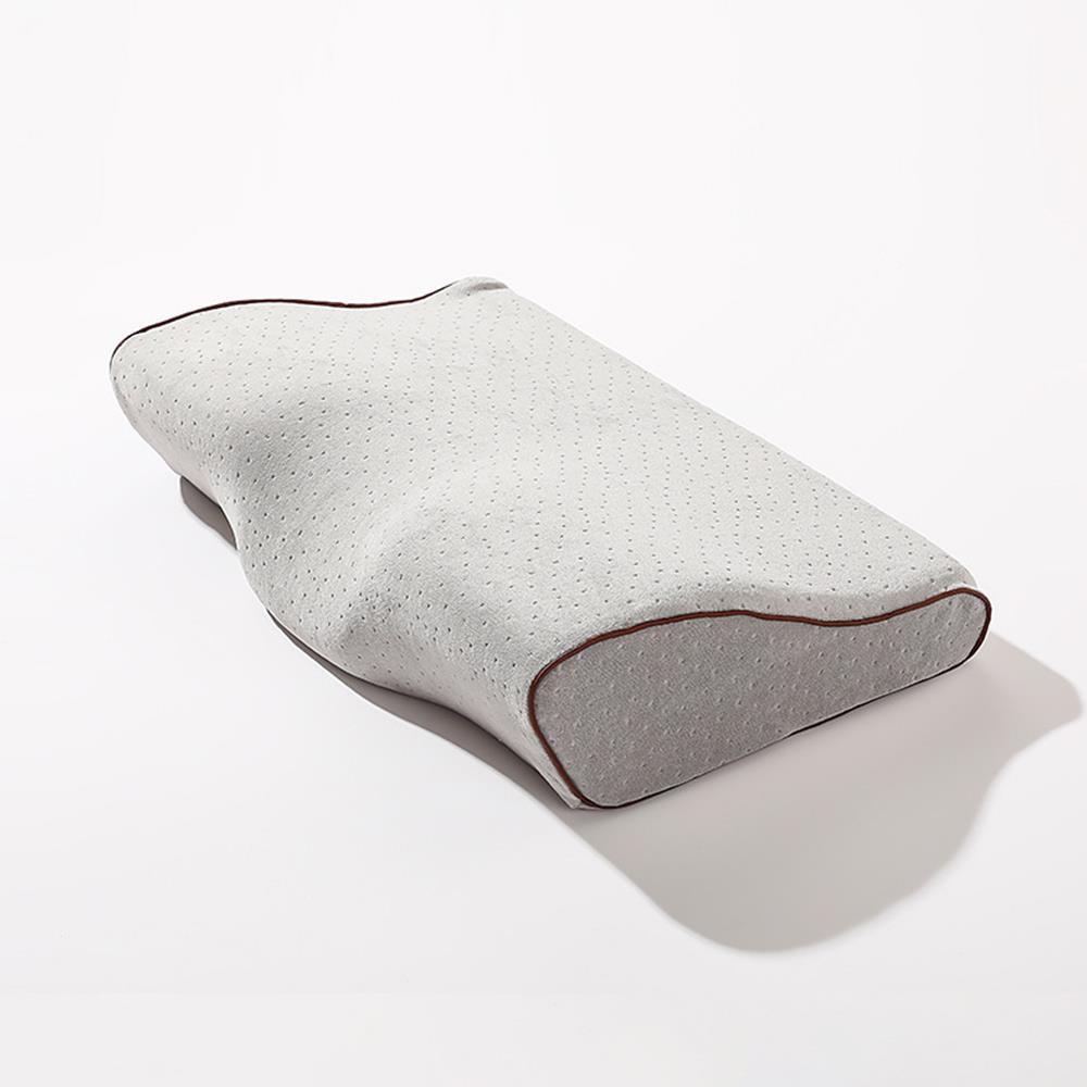

Soft Velvet Memory Pillow Cover Butterfly Shaped Pillowcase Detachable Washable Child Adult Neck Memory Pillow Covers For Home 50x30x10x7cm сірий