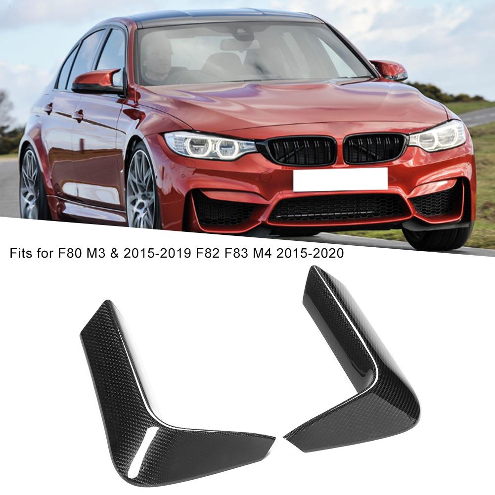 Carbon Fiber Rear Bumper Spoiler Trims Corner Anti Crash Cornerite Valance Flaps Fits for F80 M3