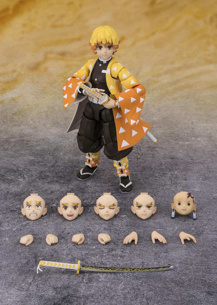 TAMASHII NATIONS S.H.Figuarts Demon Slayer: Kimetsu no Yaiba Zenitsu Agatsuma, approximately 140mm, PVC & ABS painted action figure