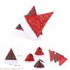 Cozy Thick Red Plaid Santa Hat With Plush Snowflakes For Holiday Decor