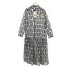 Unused Floral Long Sleeve Shirt Dress S White Women Used