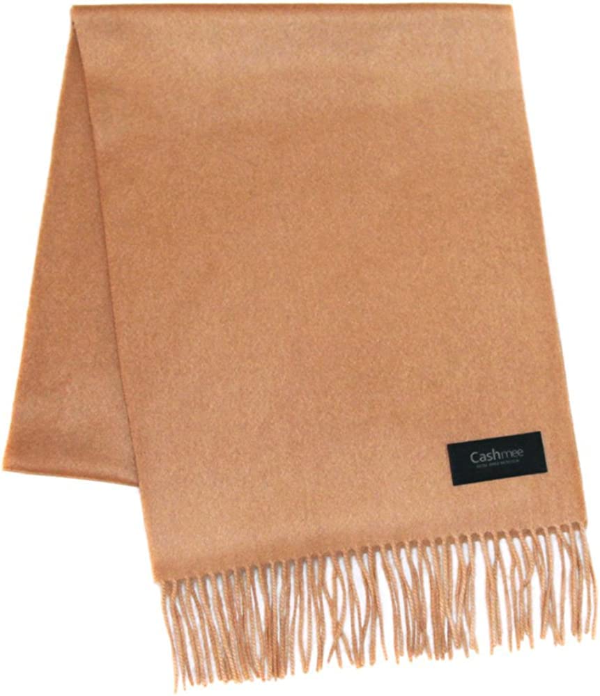

Supreme Quality Cashmere Basic Wave Cashmere Scarf Solid Color [Cashmee] 100% ciel (Camel (Y8612))