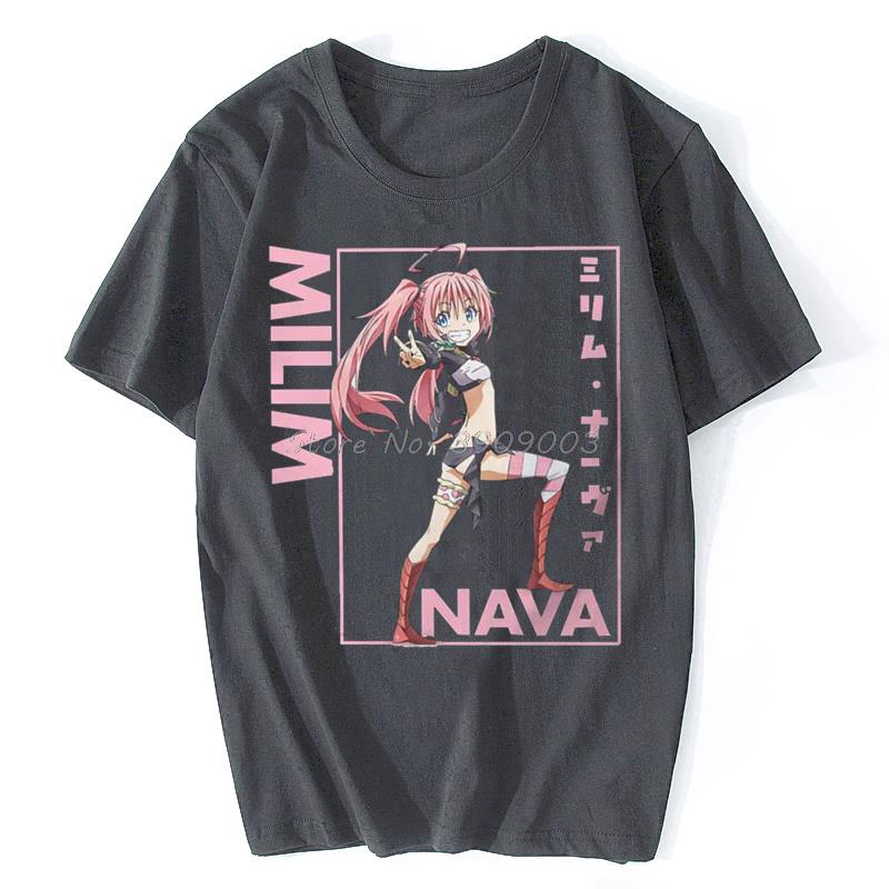 That Time I Got Reincarnated As A Slime Anime Milim Nava Tshirt Harajuku Streetwear Men Oversized Cotton O-Neck T Shirt Tees Top
