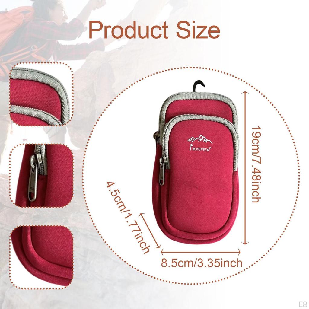 Rucksack Handyhalter Zubehörtasche für Radfahren Trekking Wandern