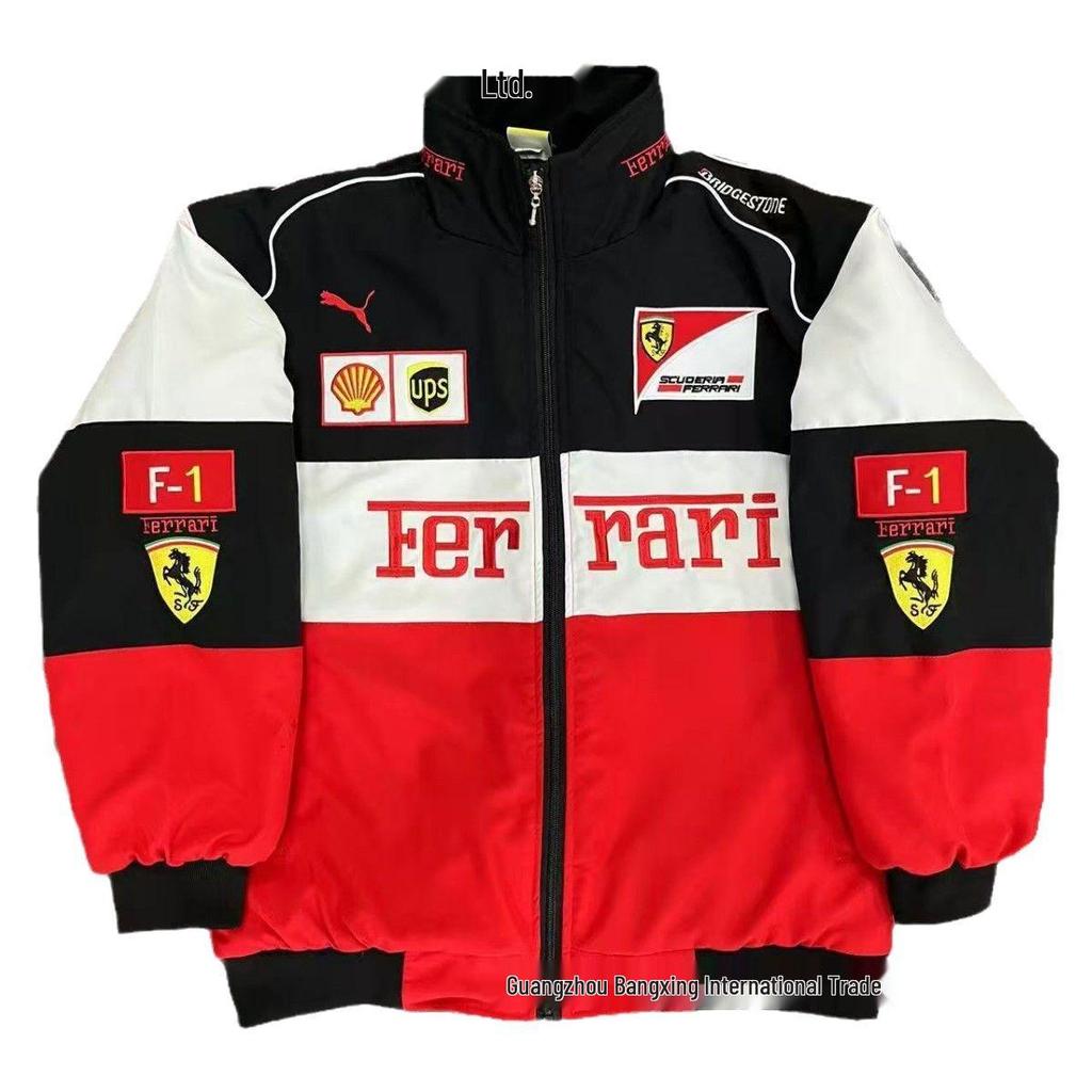 F1 Embroidery Racing & Cycling Suit - Retro American Style Jacket for Men & Women