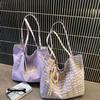 Large Capacity Double Sided Reversible Tote Bag Polyester Nylon Handbag  Shopping