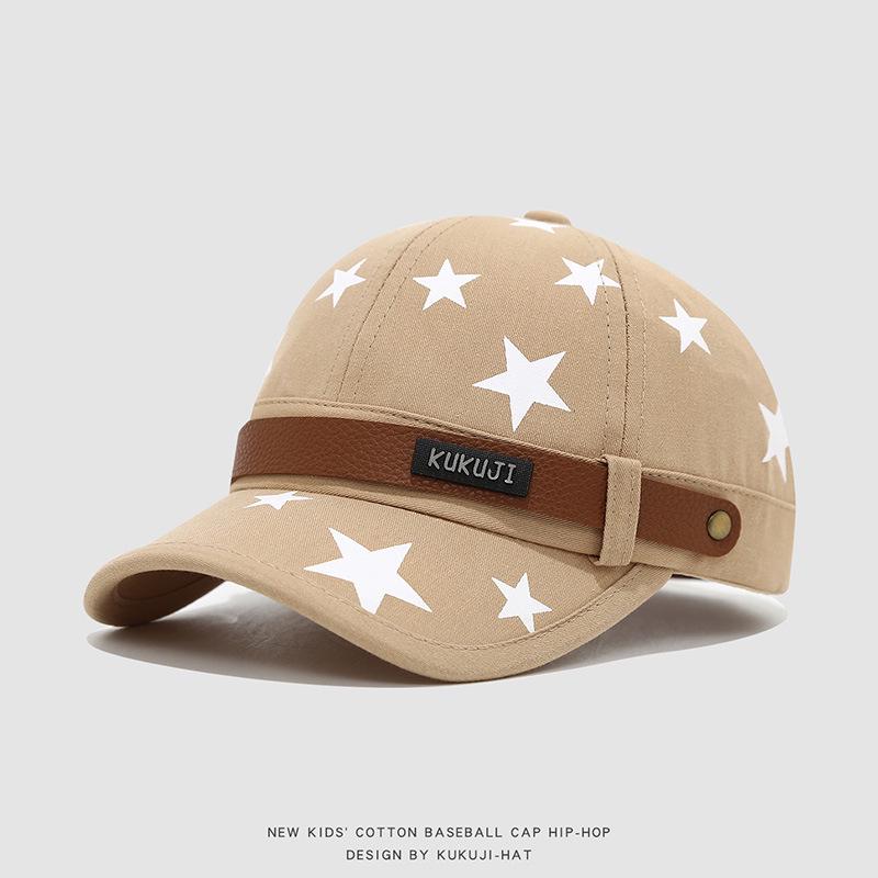 Korean Style Kids' Star Baseball Cap - Trendy Sun Hat for Boys & Girls