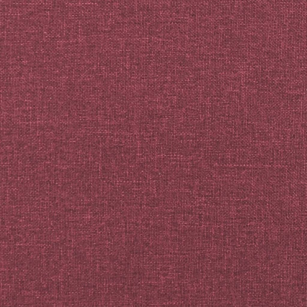 Vidaxl Sofa 2-Osobowa, Winna Czerwień, 120 Cm, Tapicerowana Tkaniną