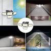 270LED Solar Powered LED Wall Light PIR Motion Sensor Lights Outdoor Waterproof Garden Lamp Night Light 3 Light Modes for Garden Patio Yard Fence